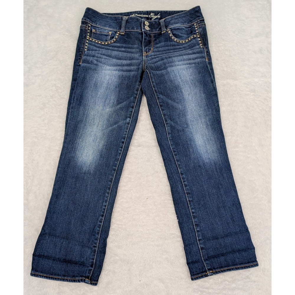 Women’s Blue Denim Jeans with Studded Detail Artist